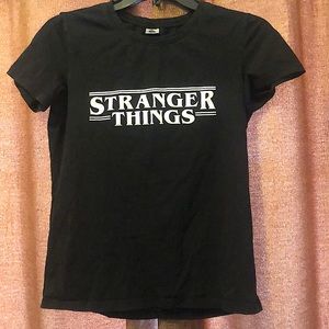 Stranger Things Black tee shirt size S